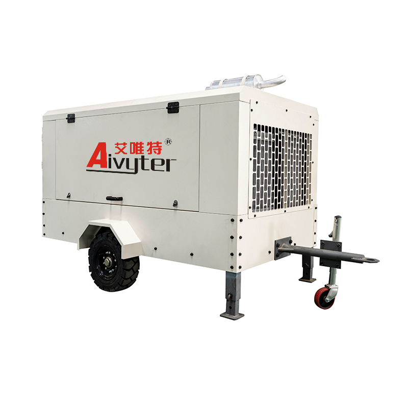 Compresseur d'air portatif diesel de vis de 185CFM 7Bar
