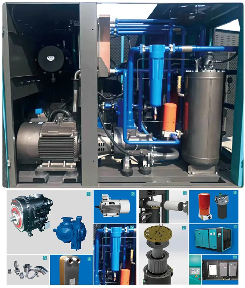 37KW-50HP-industriel-high-pression-40-Bar-huile-Air-compressor