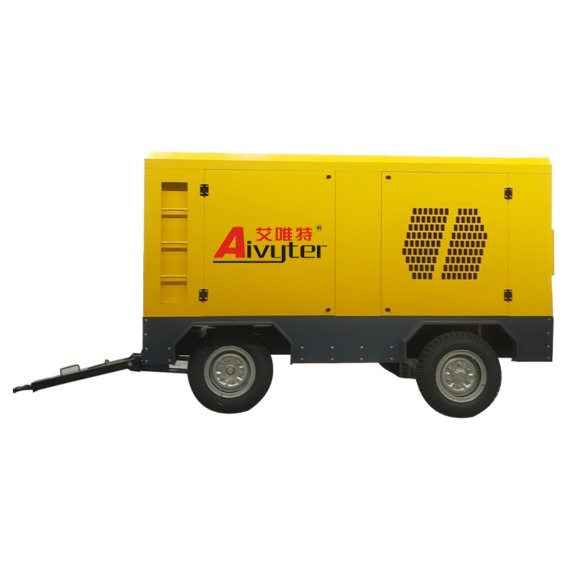 Compresseur d'air diesel portatif de vis de transporteur à haute pression pour le nettoyage de souffle