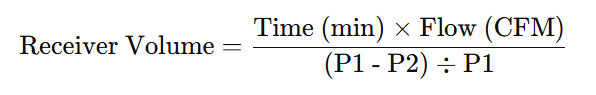 Formule pour réservoir d'air